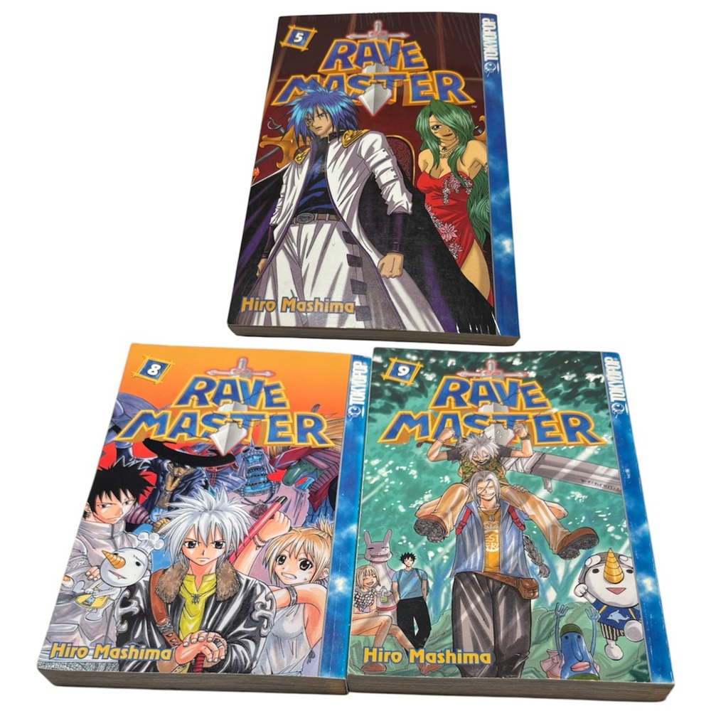 Rave Master by Hiro Mashima Vol. 5, 8,9 ONLY Manga TOKYOPOP English Used